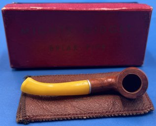 Vintage Mighty Midget Briar Pipe In Box - (BT)