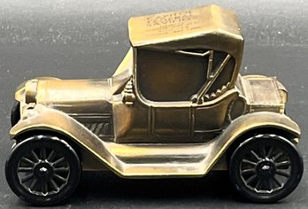 Copper Tone 1915 Chevrolet Metal Bank - (P)