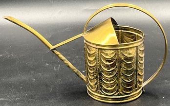 Brass Textured Watering Can Made In England - (K5)