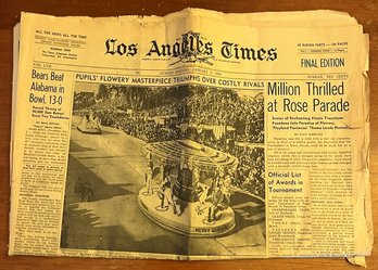 Vintage LA Times 1938 Final Edition Newspaper - (PR)
