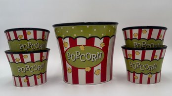 5 Ceramic Popcorn Bowls