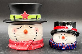 2 Snowman Candles (B2)
