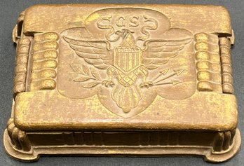 Vintage Girl Scout Resin Trinket Box - (a1)