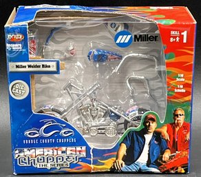 Orange County Choppers Miller Welder Bike 1:18 Scale Model New In Box - (A1)