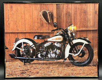 Metal Framed HARLEY DAVIDSON Motorcycle Picture - (A1)