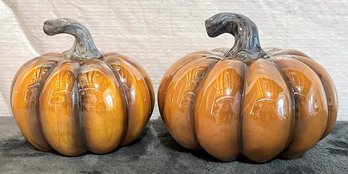 3 Ceramic Pumpkins