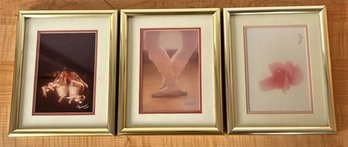 Lot Of 3 Gold Colored Metal Frames  - Ballerian Dancing Pictures