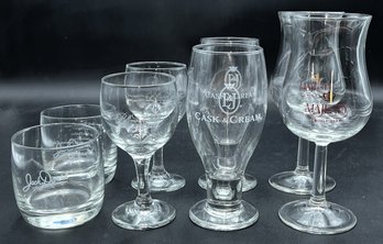 Lot Of 8 Barware With Variety Of Emblems/Signage (UB)