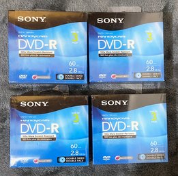 4 NIB Packages Of Sony DVD-R