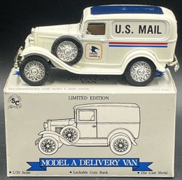 ERTL 1932 Post Office Ford Delivery Van 1:25 Die Cast Metal Bank - (A2)