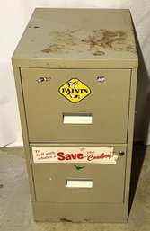 Metal 2 Drawer File Cabinet With Keys - (BWH)