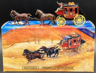 Vintage Wells Fargo Matchbox Limited Edition Wildwest USMAIL Stagecoach Models Of Yesteryear - (A4)