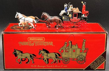 Vintage Matchbox Special Edition Model Of Yesteryear Passenger Coach & Horses Circa 1820 - (A4)