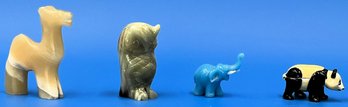 Set Of 4 Small Glass Animal Figurine - (FR)