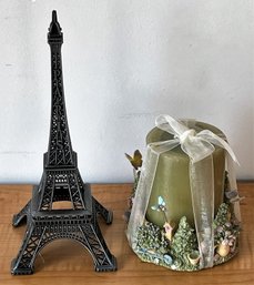 Eiffel Tower And Candle