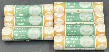 7 Rolls Uncirculated $2 Westward Journey Nickel Series 2004 - (G6)