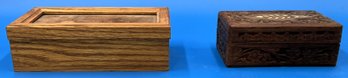 Lot Of 2 Hand Carved Boxes -https:www.auctionninja.comportaladd_product.php?id1184274&item29&an0ca (FR)