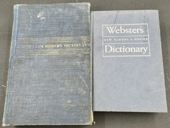 Macmillians Modern Dictionary 1945 & Websters Dictionary 1960 - (G6)