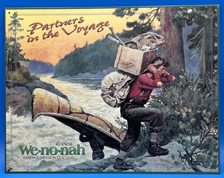 Vintage Canoe Wenonah Partners In The Voyage Metal Sign - (A4)