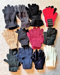 Lot Of 12 Pairs Of Women's Gloves