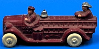 Vintage Cast Iron Firetruck - (A4)