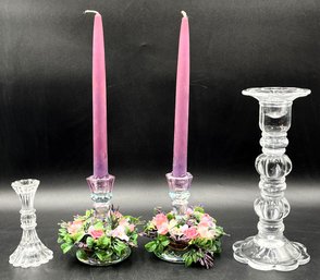 Glass Candle Holders - (BB2)
