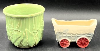 2 Ceramic Planters - (B5)