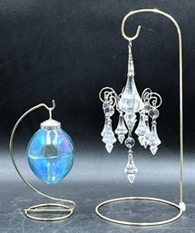 2 Metal Stand Hanging Decorations - (B5)