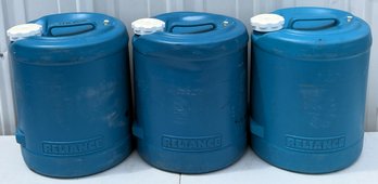 3 Reliance 5 Gallon Waters Containers - (C1)