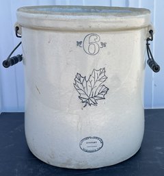 Vintage 6 Gallon Western Stoneware Crock