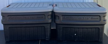 2 Action Packer Rubbermaid Storage Containers