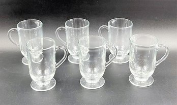Set Of 6 Glass Irish Coffee Mugs (D4) Plus Bonus 2 Smaller