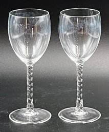 Set Of 2 Cristal D'Arques Angelique Wine Glasses (D9)