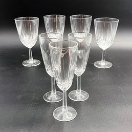 Set Of 7 Cristal D'Arques-Durand Diamant Claret Wine Glasses (4 Larger & 3 Smaller) (D14)