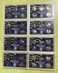 Lot Of 8 United States Mint State Quarters Proof Sets (1999 Trough 2006)