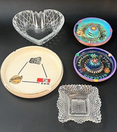 Lot Of 5 Assorted Ashtrays