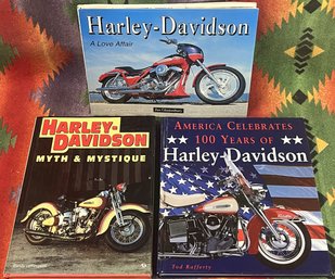 3 Large Hardcover Harley Davidson Books - (A5)