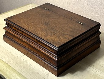 Vintage Wood Lift Top Box - (MBR)