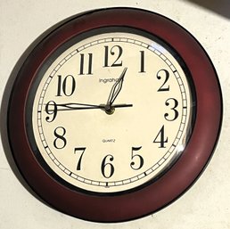 INGRAHAM Quartz Plastic Wall Clock - (MBR)