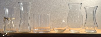 Clear Glass Vases & Vessels - (FRH)
