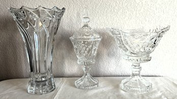 Pretty Crystal Glass Vessels - (FRH)