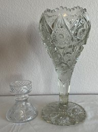 2 Vintage Glass Vessels - (FRH)