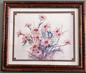 Vintage Flowers Artwork - Wood Frame
