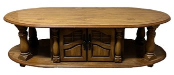 Vintage Wood Coffee Table Cabinet - (B5)