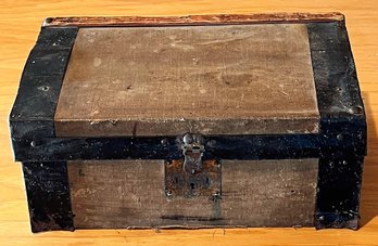 Vintage Wood & Metal Lockbox