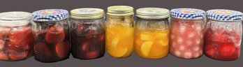 Lot Of 7 Fruit Scented Candles - (P)