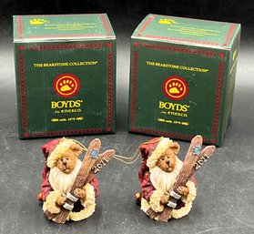 2 BOYDS Beer Stone Collection Ornaments New In Box - (B5)
