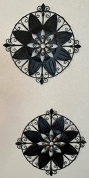 Set Of 2 Metal Ornate Circular Wall Hangings