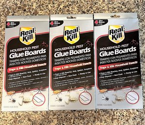 Lot Of 3 - Real-Kill Household Pest Glue Boards - New In Packaging
