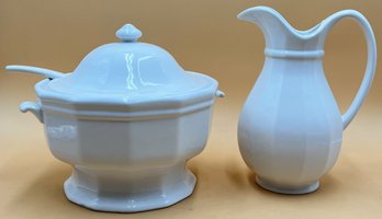 Ceramic Pfaltzgraff Soup Tureen With Matching Pitcher - (K)